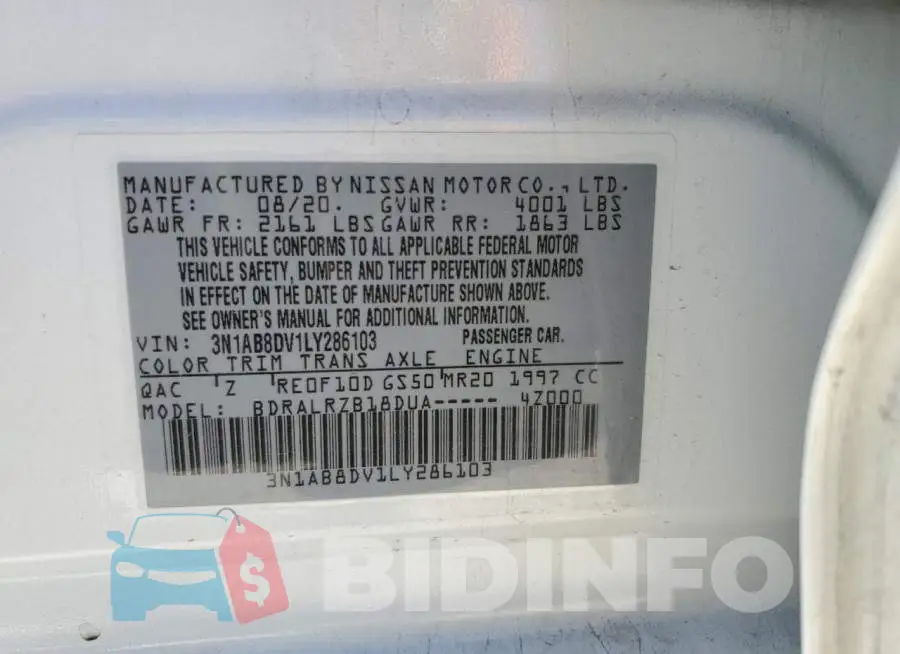 3N1AB8DV1LY286103 Photo# 12