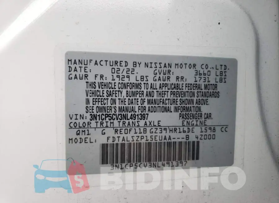 3N1CP5CV3NL491397 Photo# 13
