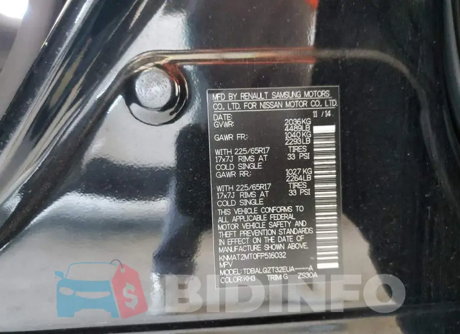 KNMAT2MT0FP516032 Photo# 12