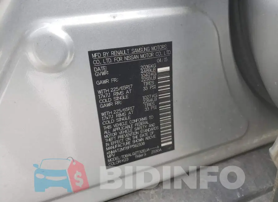 KNMAT2MT6FP562108 Photo# 14