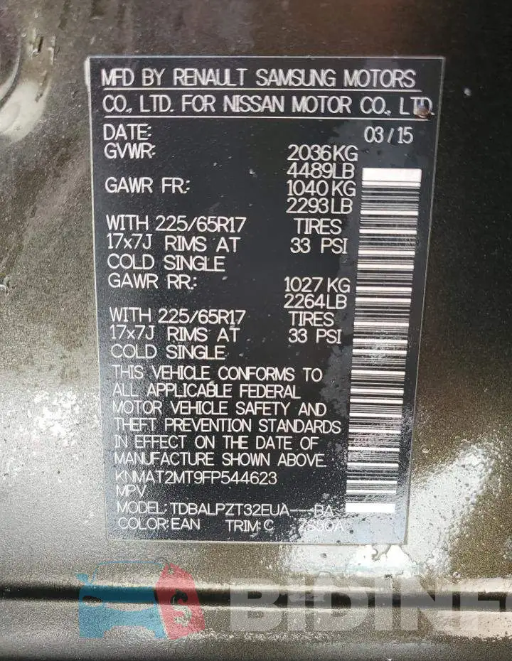 KNMAT2MT9FP544623 Photo# 13