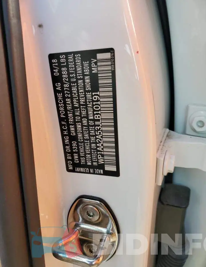 WP1AA2A53JLB10191 Photo# 10