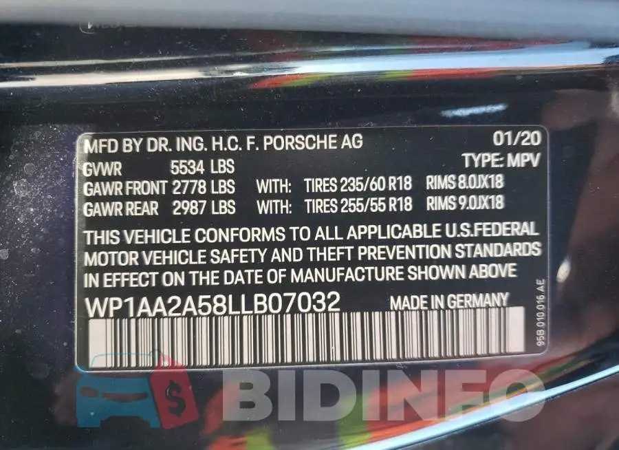 WP1AA2A58LLB07032 Photo# 12