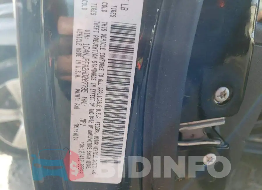1C4NJPFA2HD207795 Photo# 14