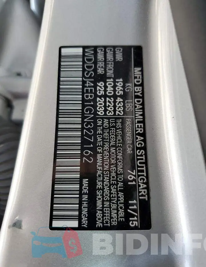 WDDSJ4EB1GN327162 Photo# 12