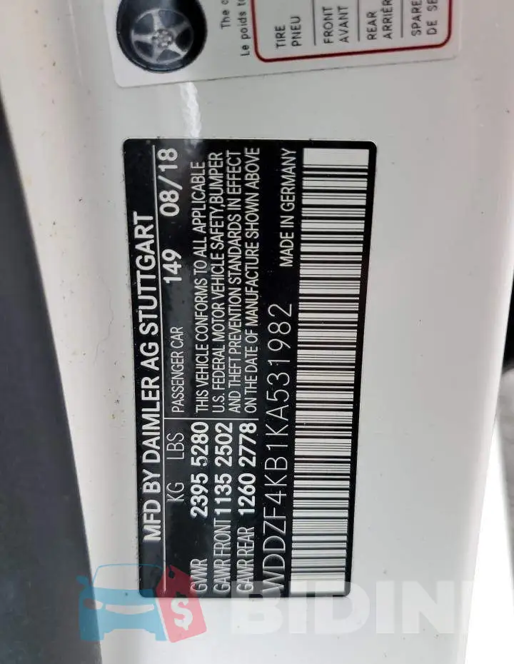 WDDZF4KB1KA531982 Photo# 12