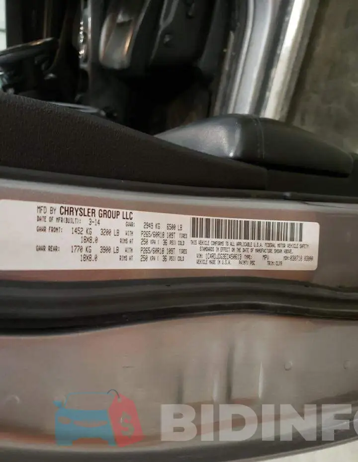 1C4RDJDG3EC450613 Photo# 13