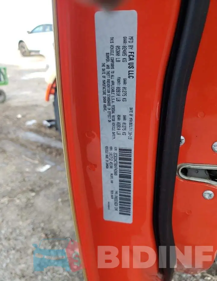 2C3CDXCT6KH742809 Photo# 12