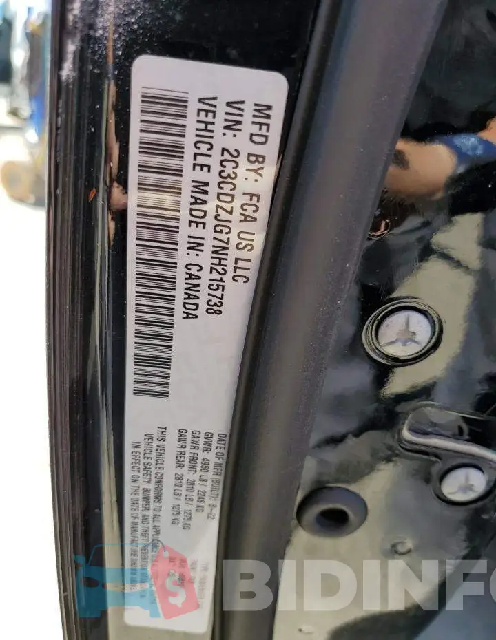 2C3CDZJG7NH215738 Photo# 13