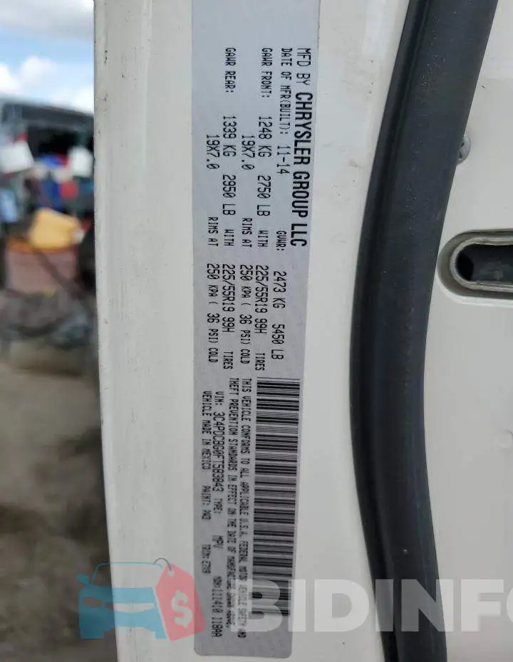 3C4PDCBG0FT583843 Photo# 13
