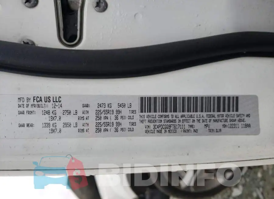 3C4PDCGG9FT617111 Photo# 13