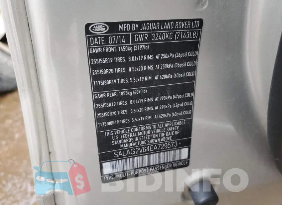 SALAG2V64EA729573 Photo# 12