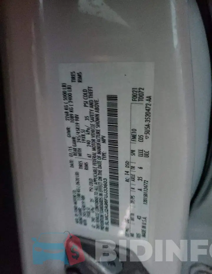 5LMCJ2A96FUJ33603 Photo# 13