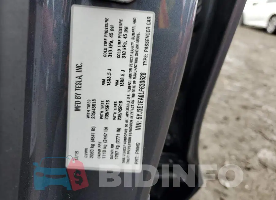 5YJ3E1EA0LF630628 Photo# 12