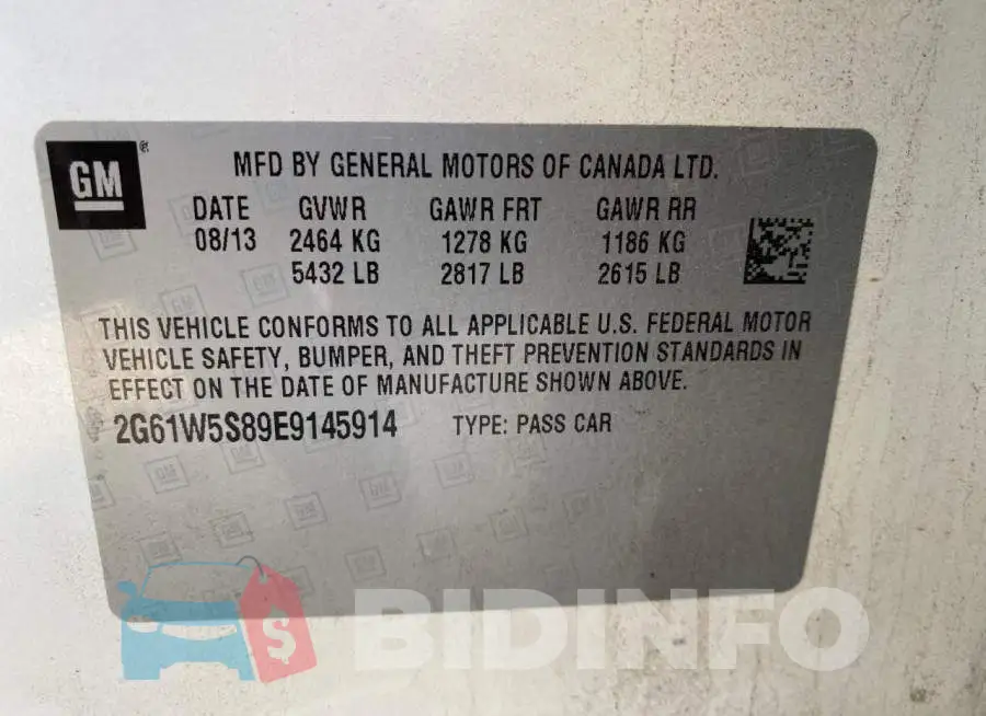 2G61W5S89E9145914 Photo# 10