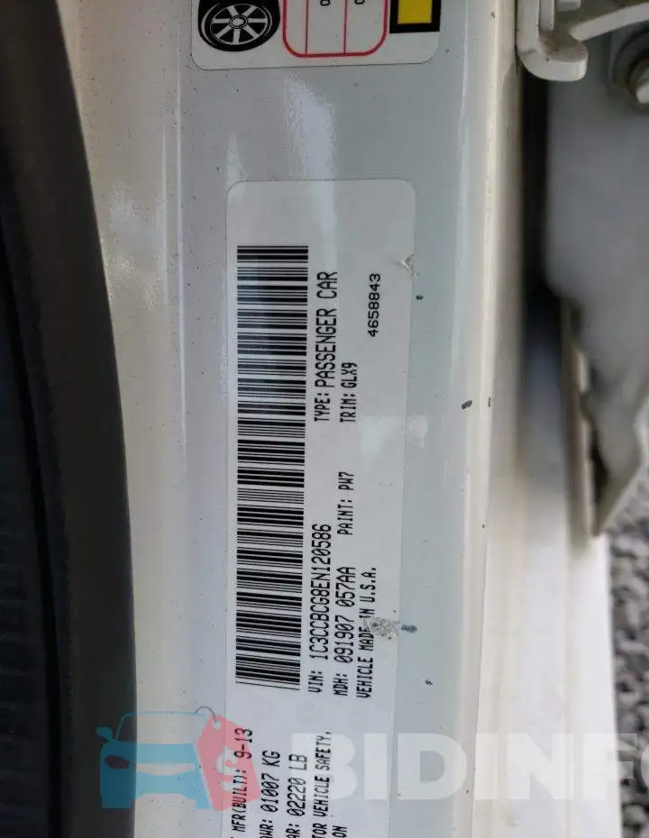 1C3CCBCG8EN120586 Photo# 12