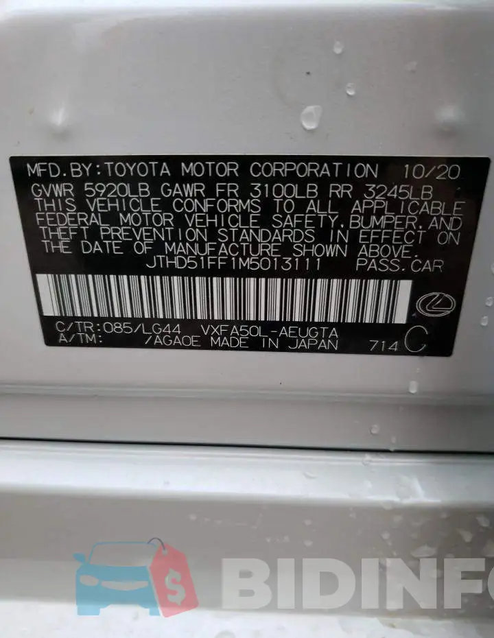 JTHD51FF1M5013111 Photo# 13