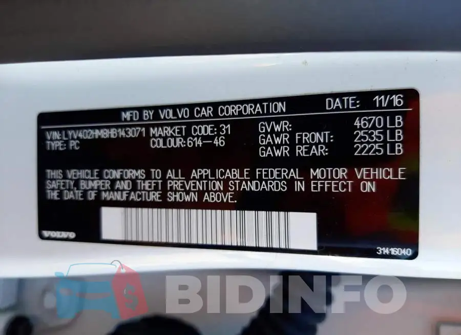 LYV402HM8HB143071 Photo# 12