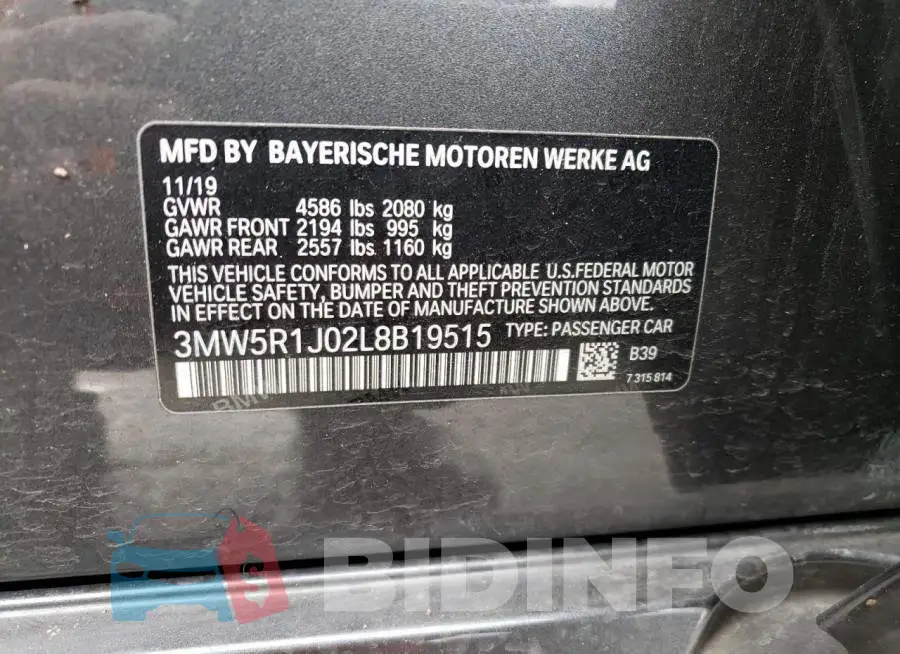 3MW5R1J02L8B19515 Photo# 12
