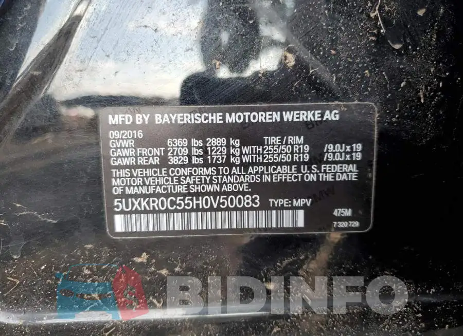 5UXKR0C55H0V50083 Photo# 13