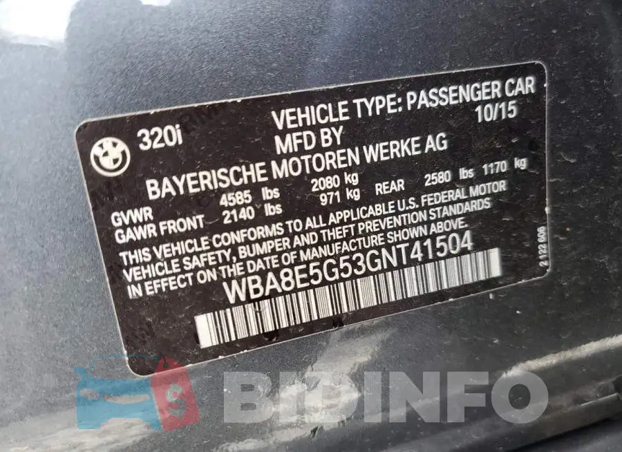 WBA8E5G53GNT41504 Photo# 12