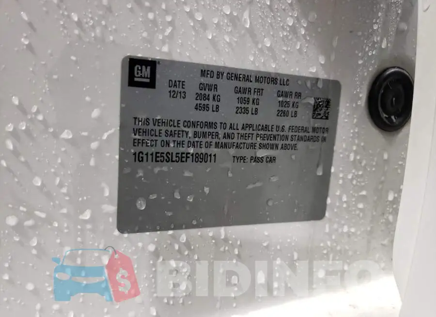 1G11E5SL5EF189011 Photo# 13
