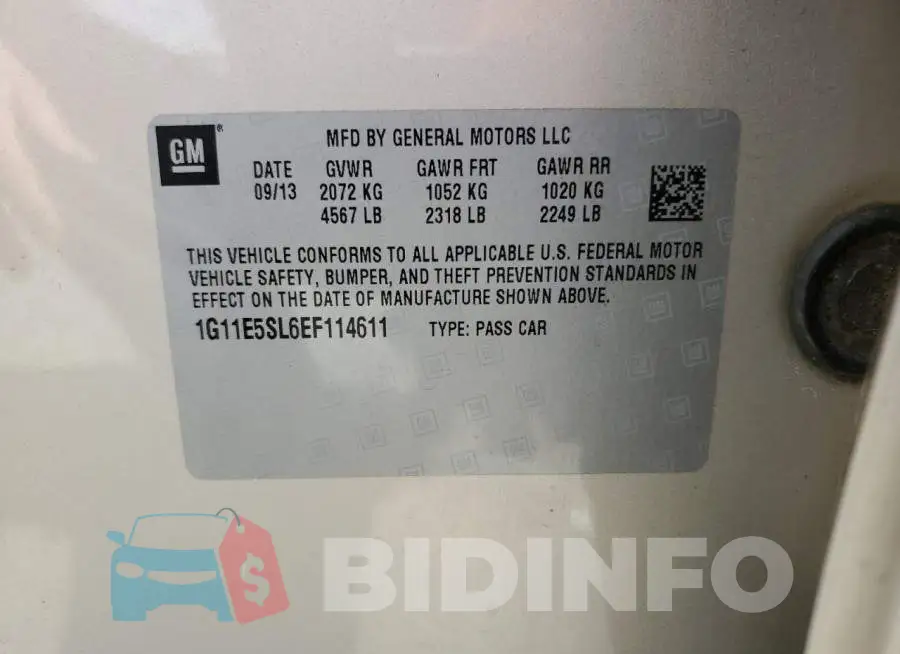 1G11E5SL6EF114611 Photo# 12