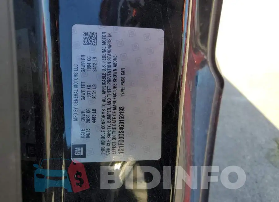 1G1FD3DS4G0169193 Photo# 13