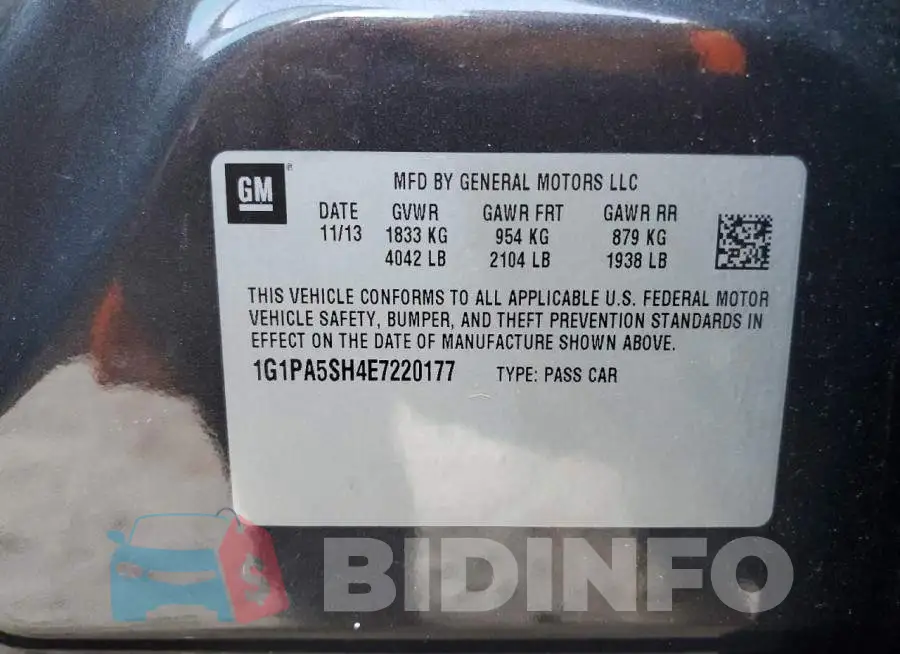 1G1PA5SH4E7220177 Photo# 12