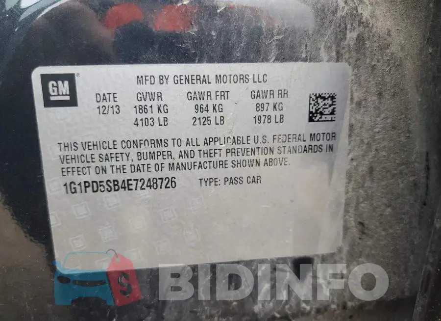 1G1PD5SB4E7248726 Photo# 12