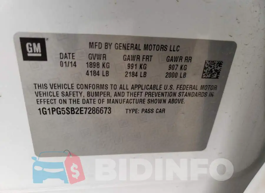 1G1PG5SB2E7286673 Photo# 13