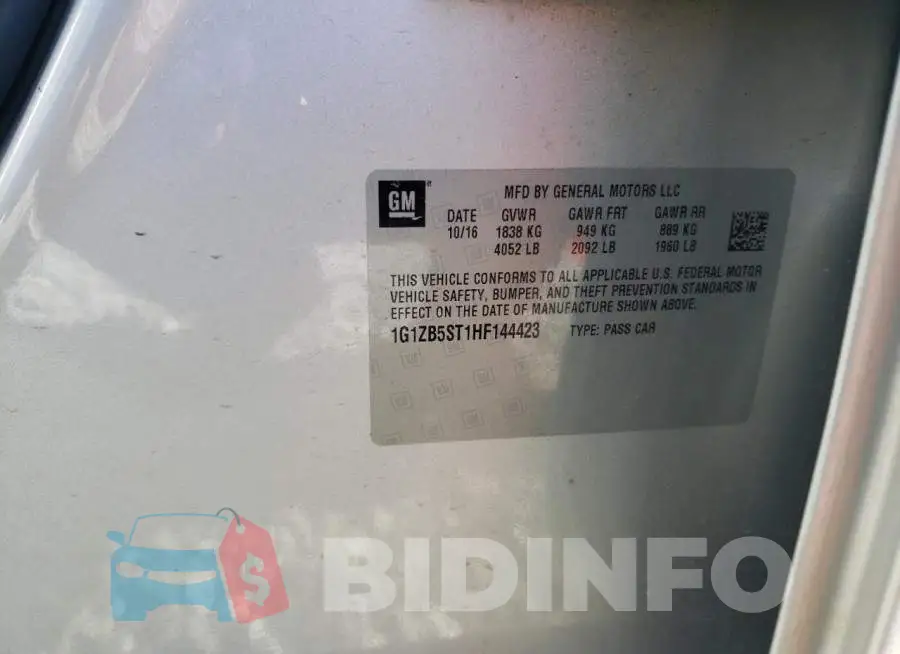 1G1ZB5ST1HF144423 Photo# 10
