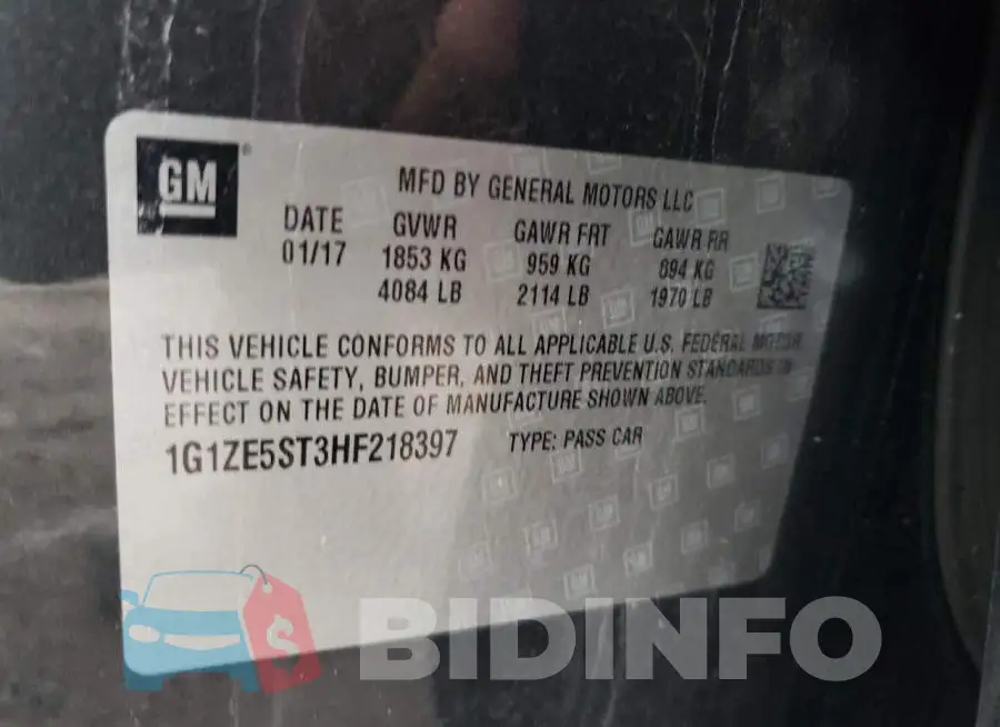 1G1ZE5ST3HF218397 Photo# 13