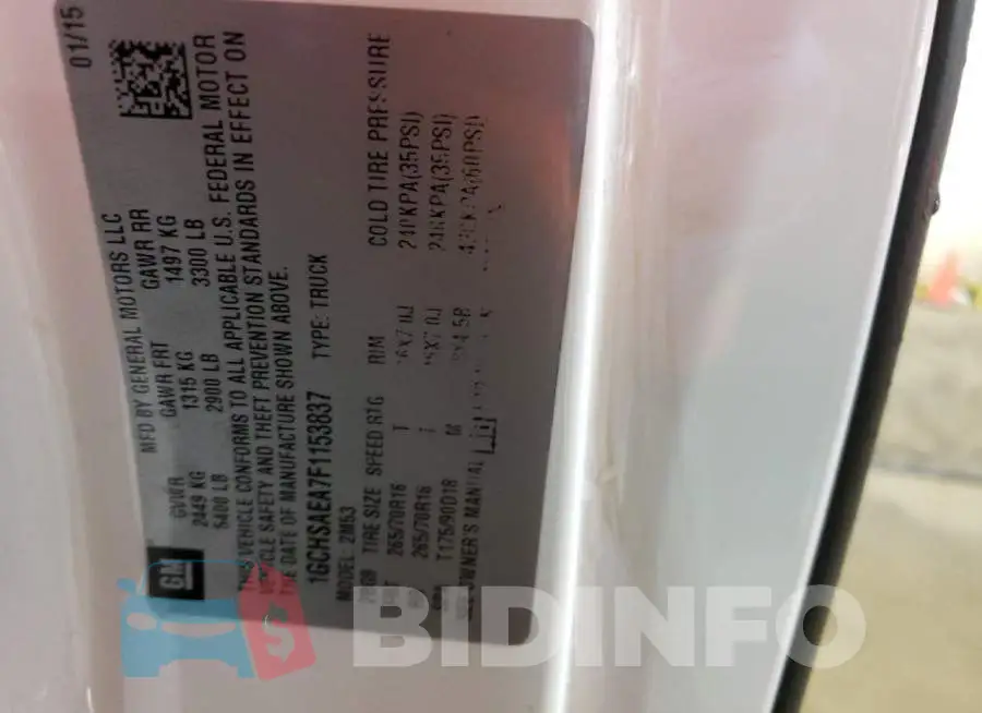 1GCHSAEA7F1153837 Photo# 12