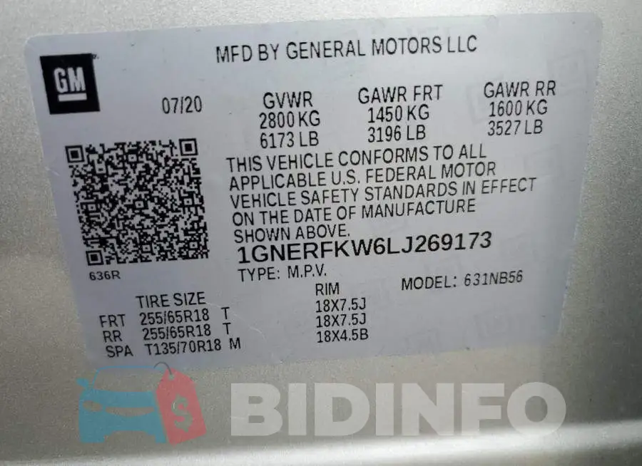 1GNERFKW6LJ269173 Photo# 13