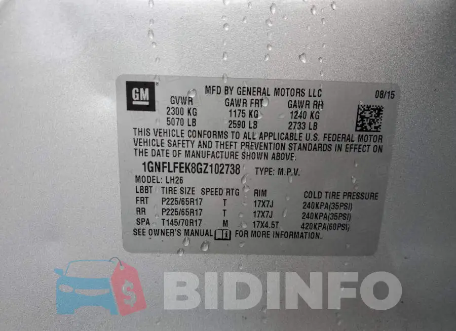 1GNFLFEK8GZ102738 Photo# 12
