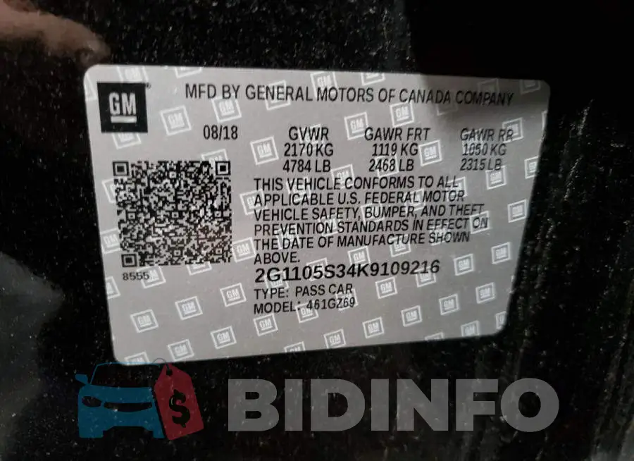 2G1105S34K9109216 Photo# 13