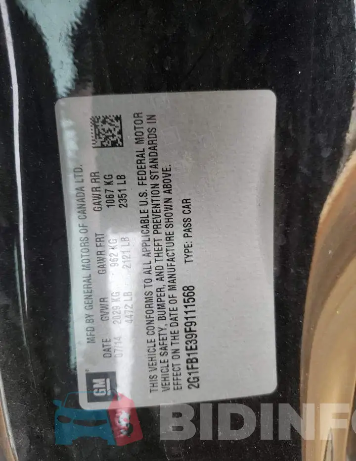 2G1FB1E39F9111568 Photo# 12