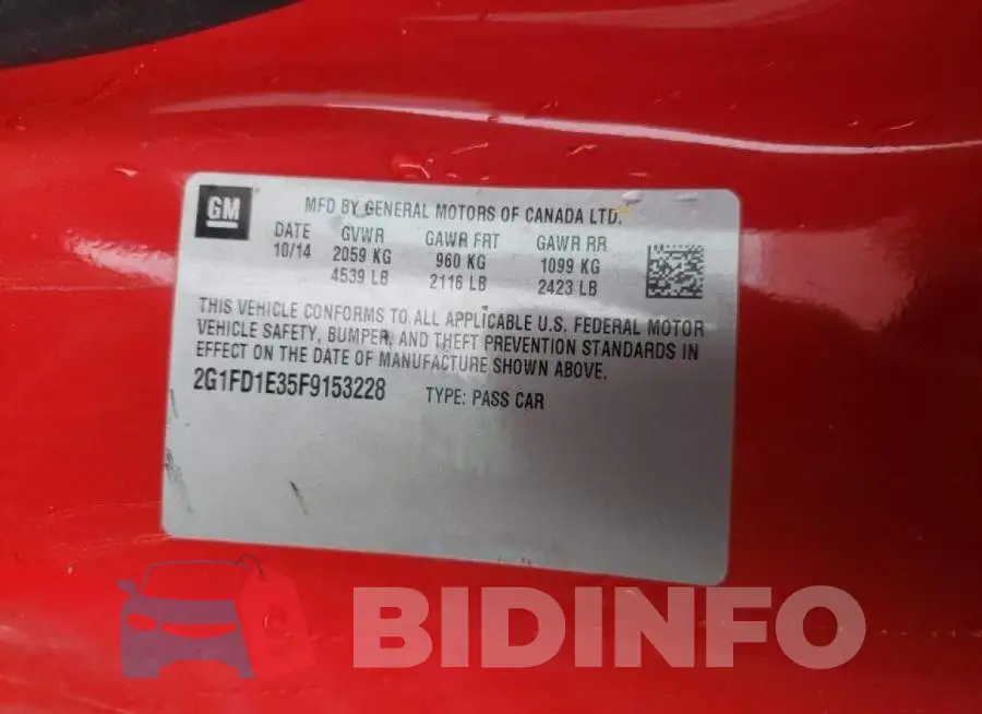 2G1FD1E35F9153228 Photo# 12