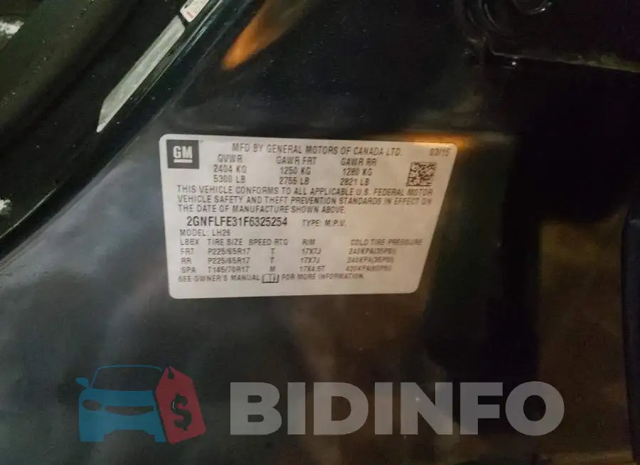 2GNFLFE31F6325254 Photo# 13