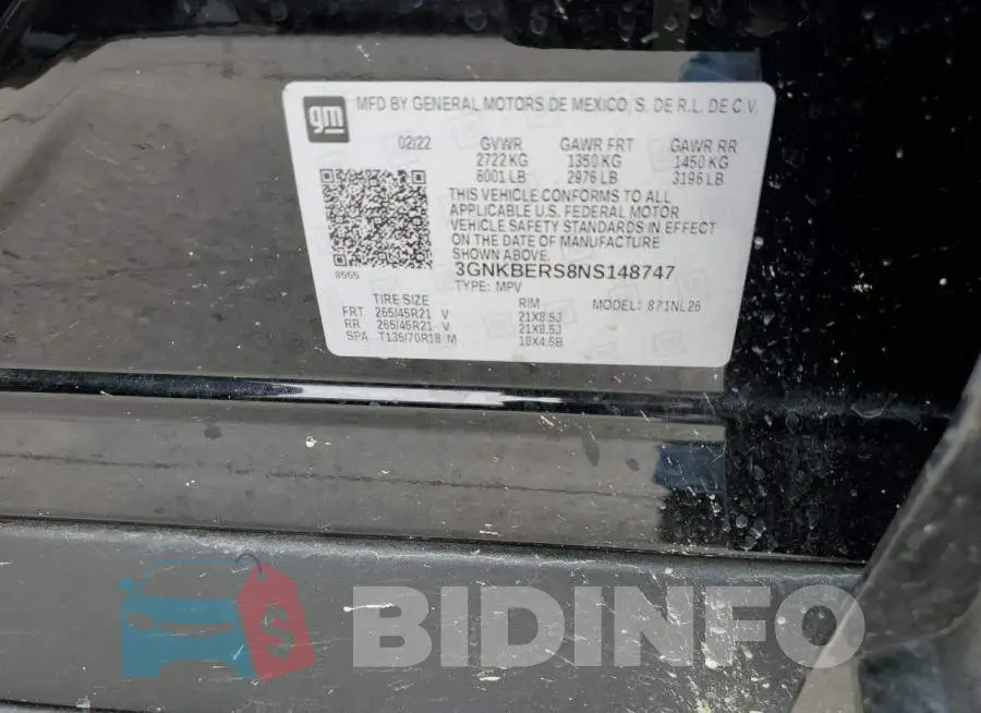 3GNKBERS8NS148747 Photo# 13