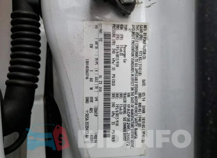 1FADP3E29EL266072 Photo# 12