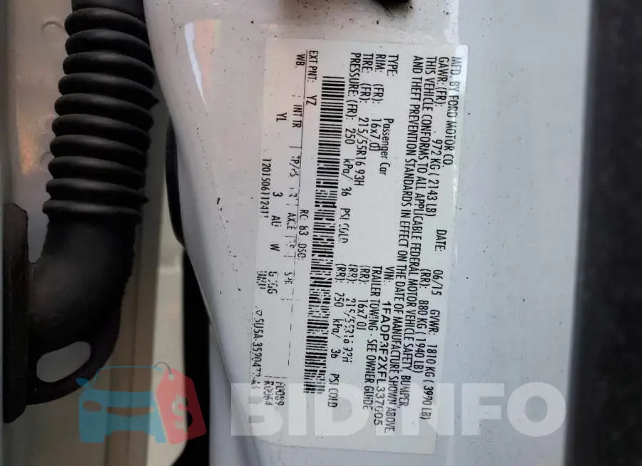 1FADP3F2XFL337005 Photo# 12