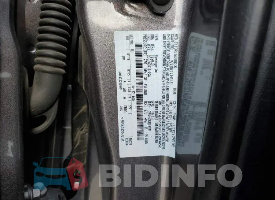 1FADP3N20EL293452 Photo# 12