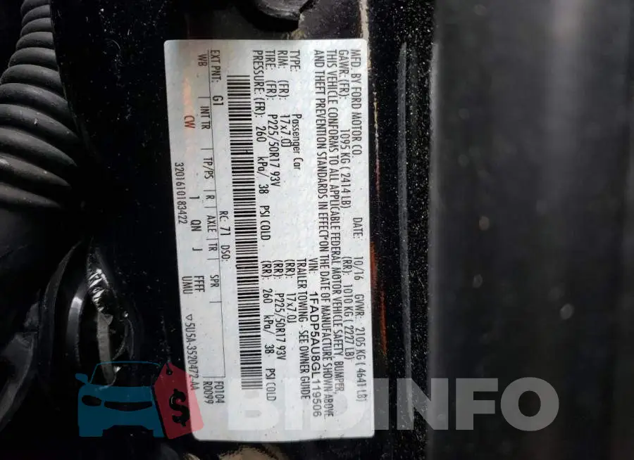 1FADP5AU8GL119506 Photo# 13