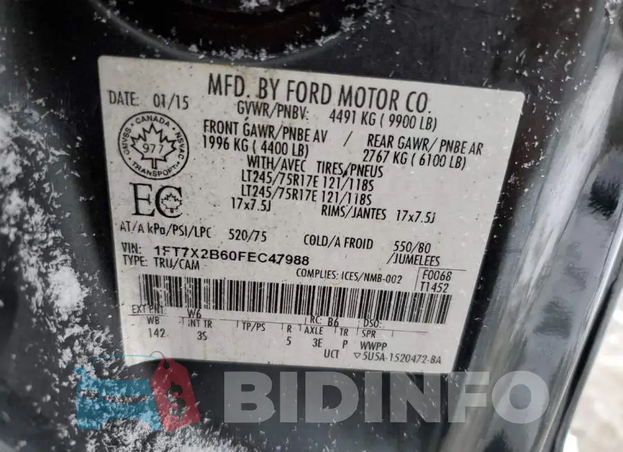 1FT7X2B60FEC47988 Photo# 13