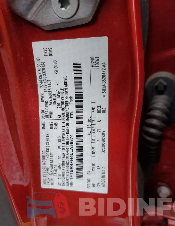 1FTER4FH4LLA36874 Photo# 13