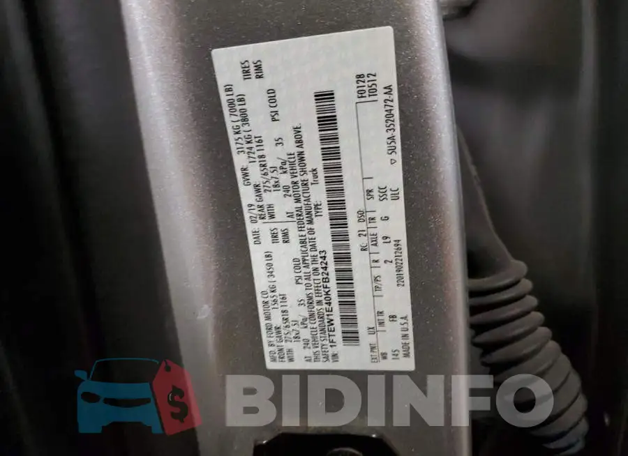 1FTEW1E40KFB24243 Photo# 12