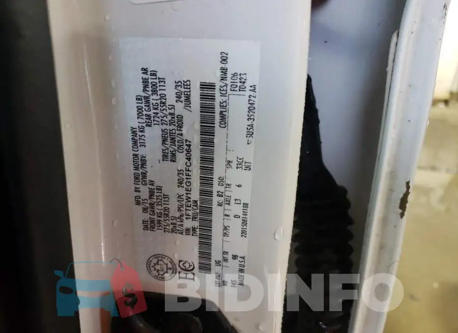 1FTEW1EG1FFC40647 Photo# 12