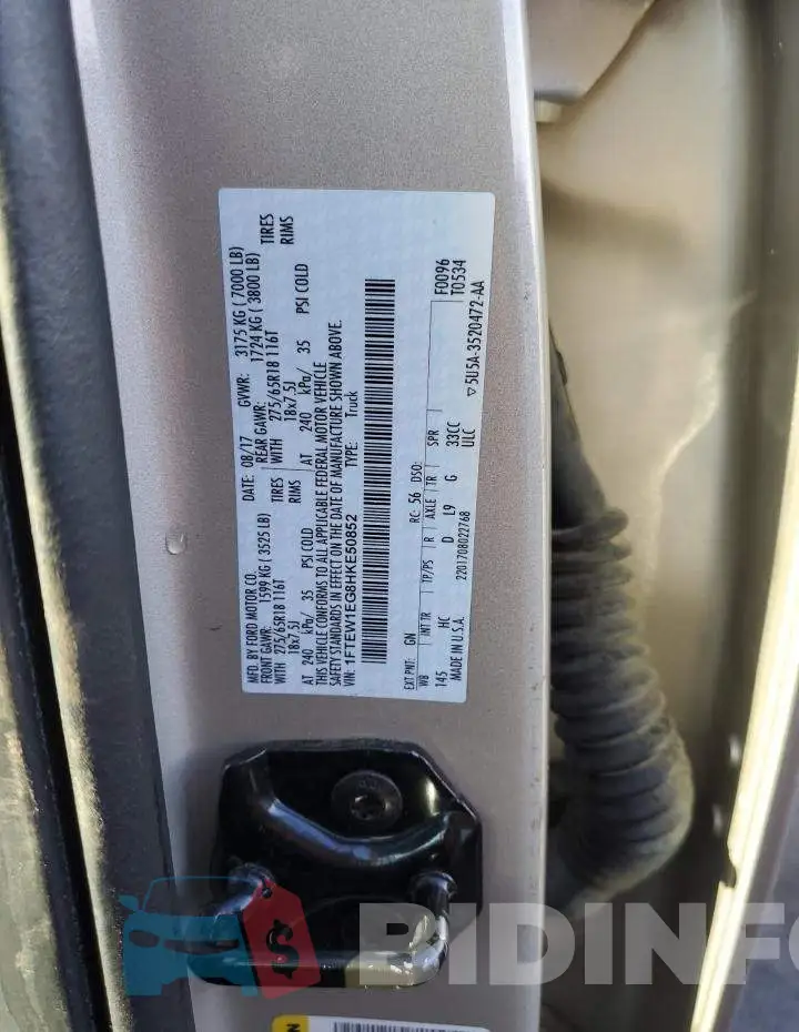 1FTEW1EG8HKE50852 Photo# 12